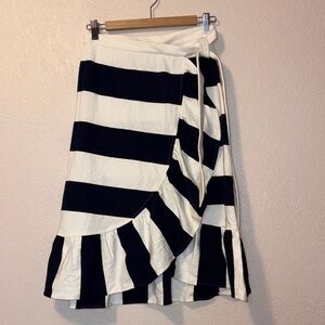 J. Crew Rugby Stripe Wrap Skirt Sz S